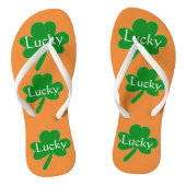 Shamrocks Groene Witte Oranje Teenslippers (Voetbed)