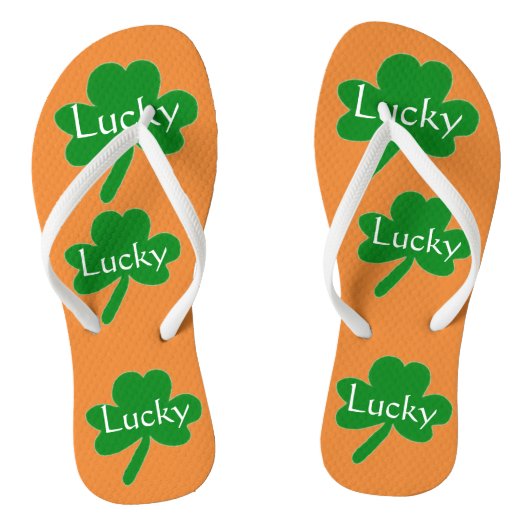 Shamrocks Groene Witte Oranje Teenslippers (Voetbed)
