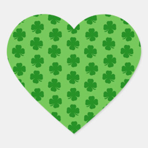 Shamrocks, Happy St. Patrick's Day! Hart Sticker