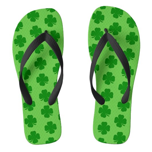 Shamrocks, Happy St. Patrick's Day! Teenslippers (Voetbed)