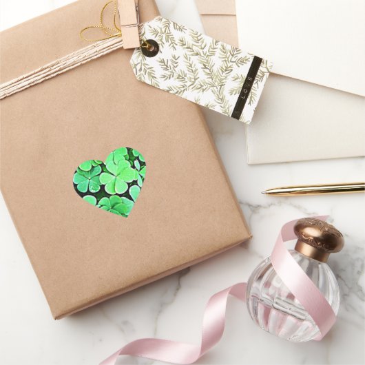Shamrocks. Hart Sticker (Geschenken)