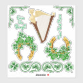 Shamrocks Hoefijzers en Irish Harp Vinyl Set Sticker (Vel)