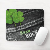 Shamrocks in Black Jeans Pocket Muismat (Met muis)