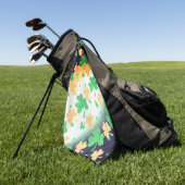 Shamrocks in de Ierse vlag met drukke kleppen Golfhanddoek (Groen)