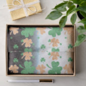 Shamrocks in de Ierse vlag met drukke kleppen Tissuepapier (Geschenk)