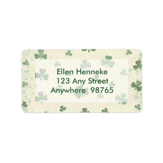 Shamrocks in de mist etiket (Voorkant)