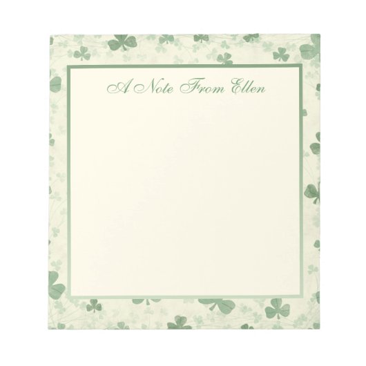 Shamrocks in de mist notitieblok (Voorkant)