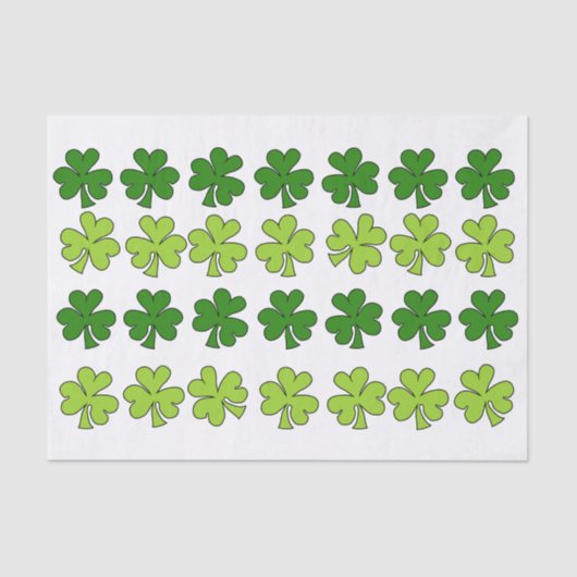 Shamrocks in de schaduw tissuepapier (Voorkant)