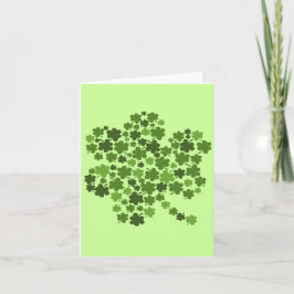 Shamrocks in een Shamrock Kaart
