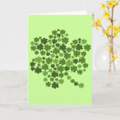 Shamrocks in een Shamrock Kaart (Gele Bloem)