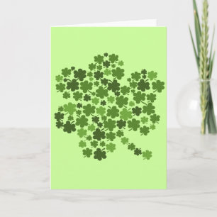 Shamrocks in een Shamrock Kaart
