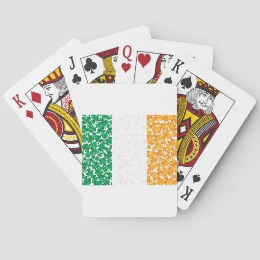 Shamrocks in een vlag pokerkaarten (Achterkant)
