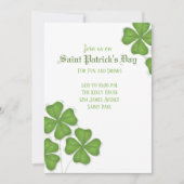 Shamrocks Invitation Kaart (Voorkant)