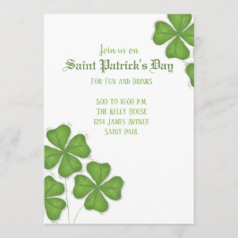 Shamrocks Invitation Kaart