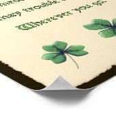 Shamrocks Irish Blessing Poster (Hoek)
