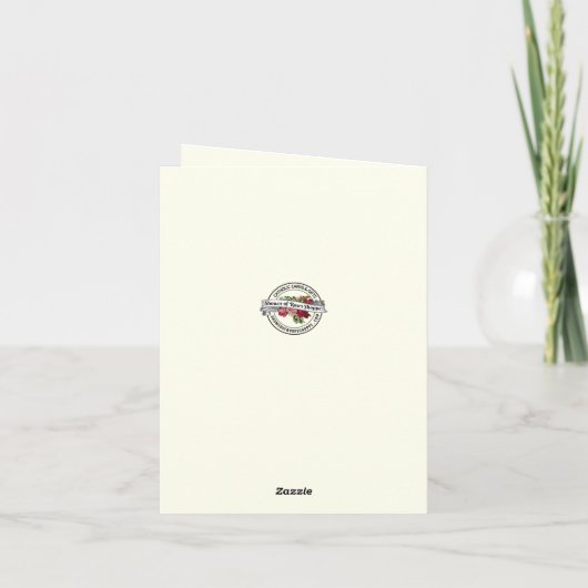 Shamrocks Irish Celtic Cross Red Roses condoléance Bedankkaart (Achterkant)