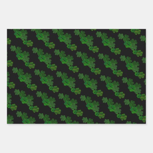 Shamrocks Irish Clover Green Beer Cheers Inpakpapier Vel (Voorkant)