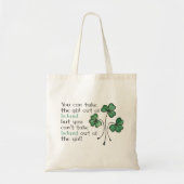Shamrocks Irish Girl Quote Budget Canvas tas (Voorkant)
