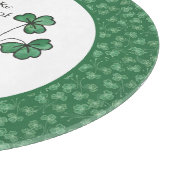 Shamrocks Irish Girl Quote Glass Cutting Board Snijplank (Hoek)
