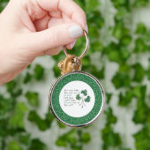 Shamrocks Irish Girl Quote Round Sleutelhanger (Hand)