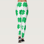 Shamrocks Irish Green St. Patricks Day White Leggings (Achterkant)