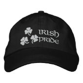 Shamrocks Irish Pride Geborduurde Pet (Voorkant)