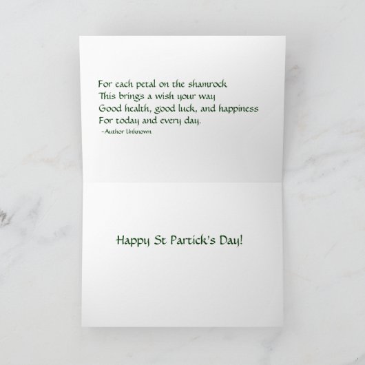 Shamrocks - Kaart (Binnen)