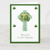 Shamrocks, katholieke Ierse Keltische Kruiscondole Bedankkaart