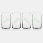 Shamrocks klaver Iers Personaliseer Naam Blikvorm Glas (Achterkant)