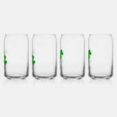 Shamrocks klaver Iers Personaliseer Naam Blikvorm Glas (Links)