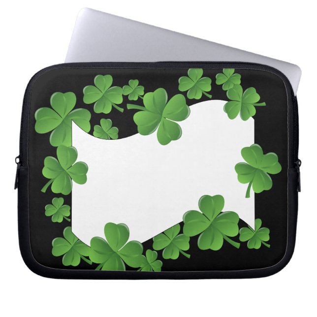 Shamrocks Laptop Sleeve (Voorkant)