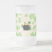 Shamrocks, leprechauns & Pot of Gold Frosted Beer  Matglas Bierpul (Center)