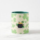 Shamrocks, leprechauns & Pot of Gold Mug Mok (Midden)
