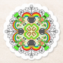 Shamrocks, Leprechauns St Patrick's Day Kartonnen Onderzetters