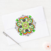 Shamrocks, Leprechauns St Patrick's Day Ronde Sticker (Envelop)