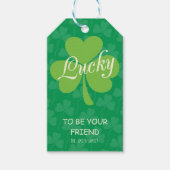 Shamrocks Lucky Friend St. Patrick's Day Cadeaulabel (Voorkant)