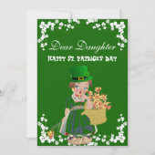  Shamrocks Lucky St. Patrick's Day Dochter Feestdagenkaart (Voorkant)