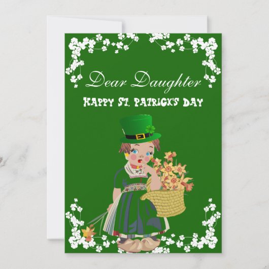  Shamrocks Lucky St. Patrick's Day Dochter Feestdagenkaart (Voorkant)