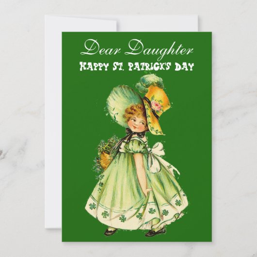 Shamrocks Lucky St. Patrick's Day Dochter Feestdagenkaart (Voorkant)