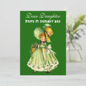 Shamrocks Lucky St. Patrick's Day Dochter Feestdagenkaart (Staand voorkant)