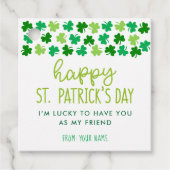 Shamrocks Lucky vriendin St. Patrick's Day Bedankjes Labels (Voorkant)