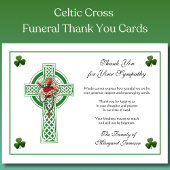 Shamrocks Mary Irish Celtic Cross condoleert Bedankkaart