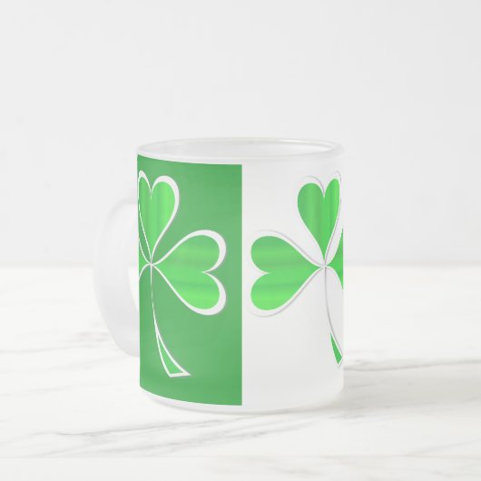 Shamrocks Matglas Koffiemok (Voorkant links)