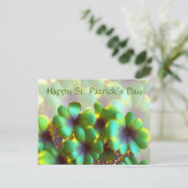 Shamrocks met gouden accenten, St. Patrick's Day Briefkaart (Staand voorkant)