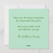 Shamrocks met gouden accenten, St. Patrick's Day Feestdagenkaart (Achterkant)