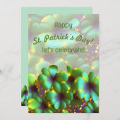Shamrocks met gouden accenten, St. Patrick's Day Kaart (Voorkant / Achterkant)