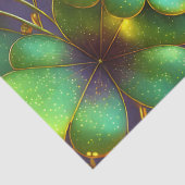 Shamrocks met gouden accenten, St. Patrick's Day Tissuepapier (Detail)