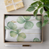 Shamrocks met Gouden Kralen Tissuepapier (Geschenk)