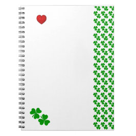 Shamrocks met rood hart Irish Stationery Notitieboek