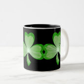 Shamrocks mok zwart (Voorkant rechts)